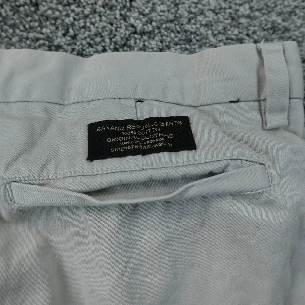 Banana Republic Pants Mens 32X34 Beige Tan Khaki Dawson Chino Trouser Flat Front